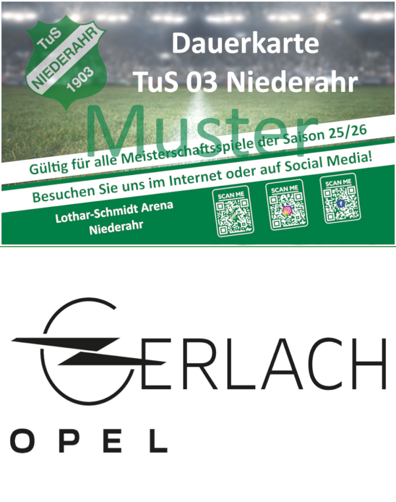 Dauerkarten TuS 03 Niederahr Saison 2025/26
